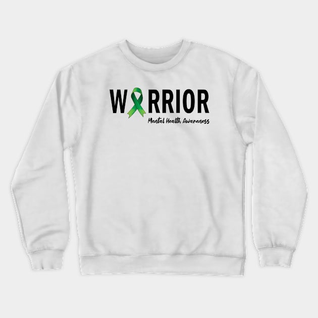 Mental Health Awareness Warrior Crewneck Sweatshirt by ArticArtac